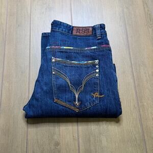 Vintage Rocawear baggy jeans Men Sz 33x31 embroidered pockets R99 Y2K Loose